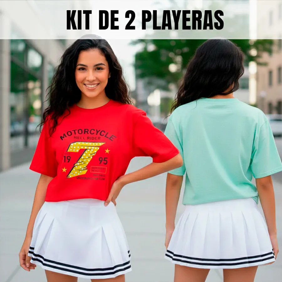 PLA-BRILLA KIT DE 2 PLAYERAS 7838